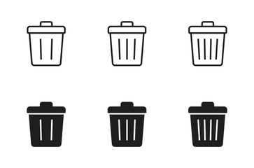 trash can icon vector. trash can symbol icon