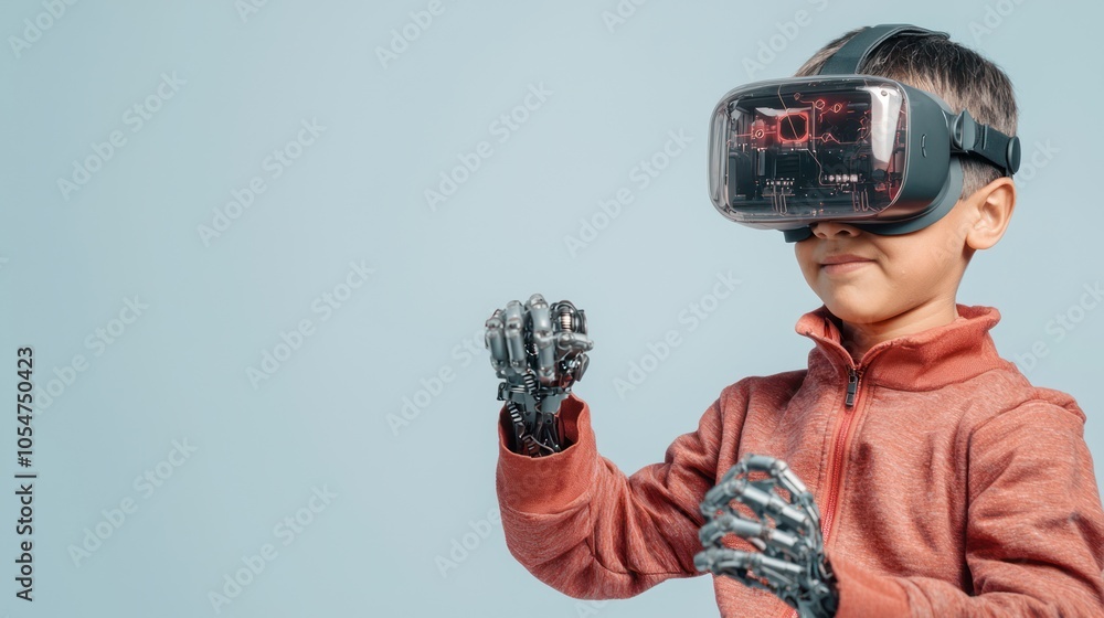 Poster futuristic technology concept with high luminosity on plain background - 32k resolution copy space f