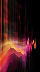 Naklejka premium Abstract luminous waveform with vibrant colors