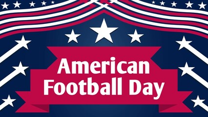 American football day web banner design illustration 