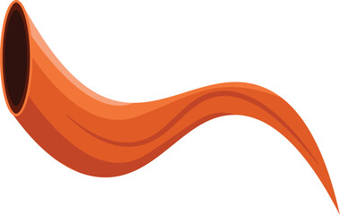 Yom Kippur Horn Isolated on white background