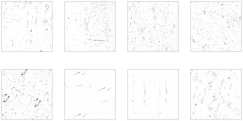 Grunge Urban Backgrounds set. Dust Overlay Distress Grain ,Simply Place illustration over any Object to Create grungy Effect