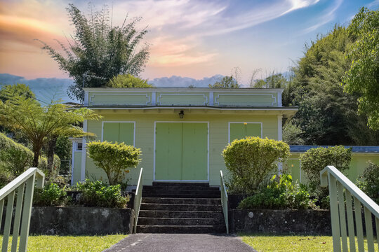 La Reunion, typical cottage in the village of Hell Bourg, in the center of the island
