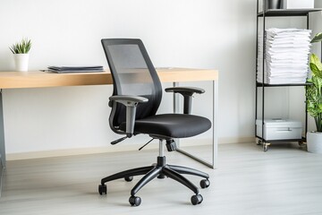 Modern Black Mesh Office Chair with Adjustable Features