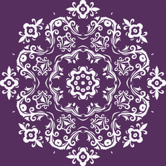 Damask Floral Patterns Endless Modern Abstract Geometric Pattern Folk Embroidery, Aztec Ornament Print. Design for Carpet, Wallpaper, Clothing, Wrapping, Fabric
