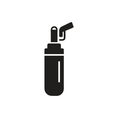 Butane lighter icon on white background