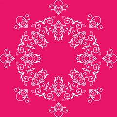 Damask Wallpaper Patterns Persian Ndebele Traditional Pattern Paintingfolk Embroidery, Aztec Ornament Print. Design for Carpet, Wallpaper, Clothing, Wrapping, Fabric