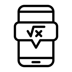 course online smartphone outline style