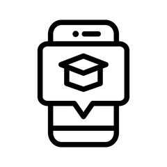 smartphone online learning outline style