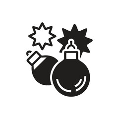Bomb icon on white background