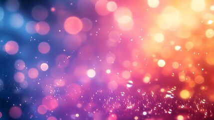 Obraz premium Vibrant Abstract Bokeh Background with Pink and Orange Gradient Light Effects : Generative AI