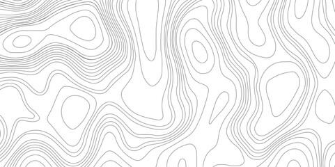 Abstract Topographic Contour Line Pattern in Black and White, Modern design with White background with topographic wavy pattern