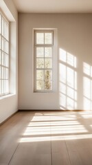 Fototapeta premium Empty Room With Natural Light Creative Copy Space 