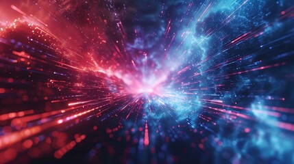 Obraz premium Dynamic E-Sport Event Background with Vibrant Neon Lights and Futuristic Digital Effects