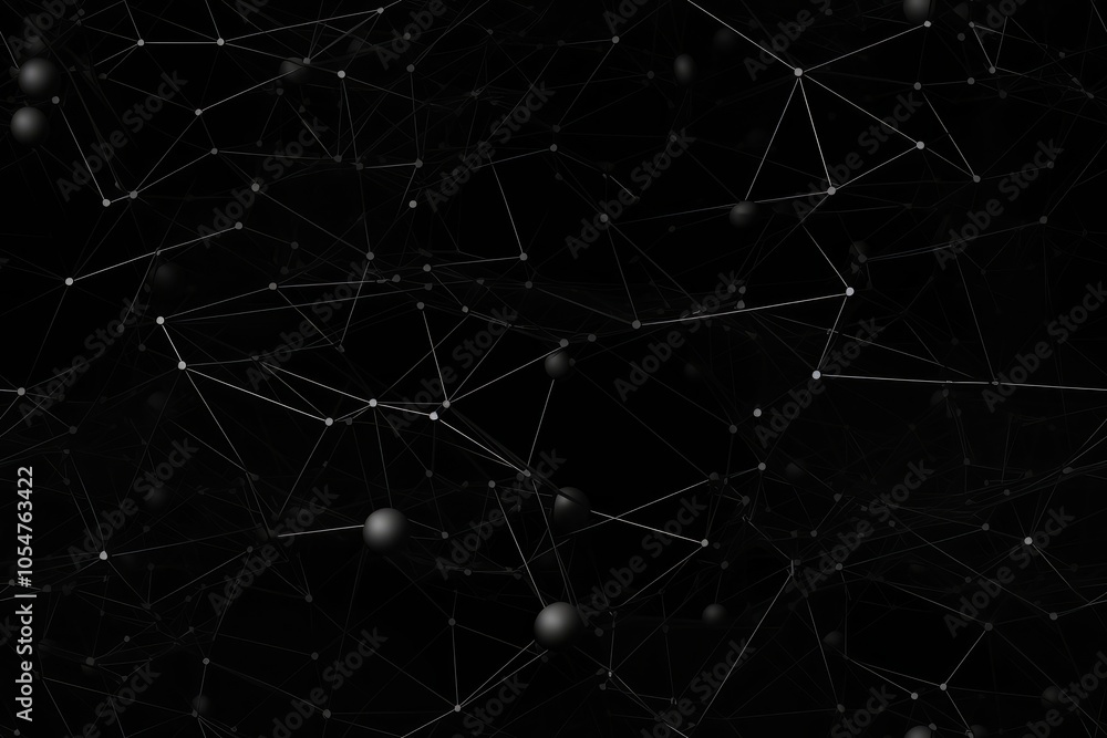 Poster black 3d geometric seamless pattern texture of cubic constellations background: cubic constellations
