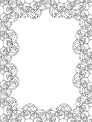 All these designs are hand-drawn and unique 
Flower Border is a Beautiful black and white illustration for aadult coloring book,
This is a printable Beautiful Zentangle Coloring page for KDP Interior,