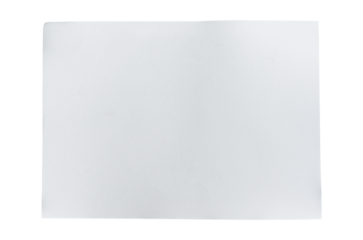 Blank paper sheet in A4 format isolated on transparent background, PNG File