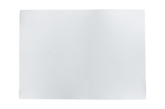 Blank paper sheet in A4 format isolated on transparent background, PNG File