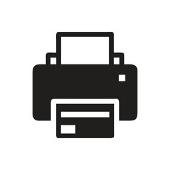 Printer icon on white background