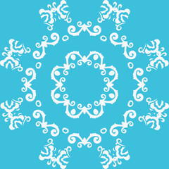 Damask Silk Folklore Arabic Mehndi Design Folk Embroidery, Aztec Ornament Print. Design for Carpet, Wallpaper, Clothing, Wrapping, Fabric