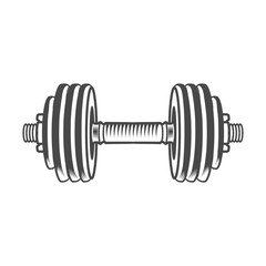 Dumble gym element black white design.