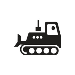 Front loader icon on white background
