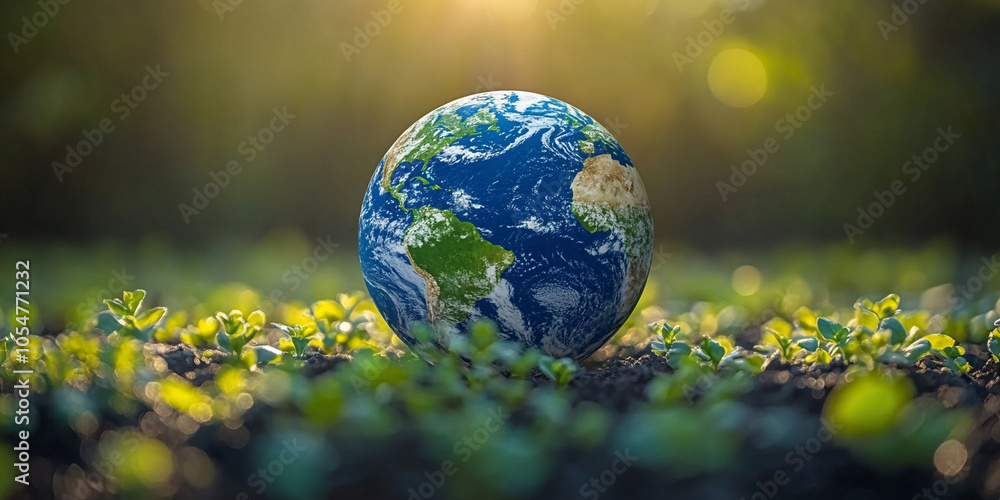 Poster digital globe with a vibrant, glowing network of interconnected lines, representing global communica