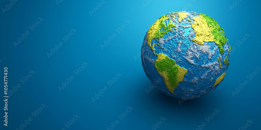 Poster digital globe with a vibrant, glowing network of interconnected lines, representing global communica