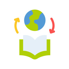 earth and book flat style