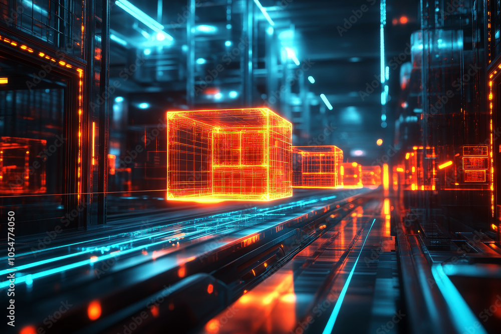 Poster smart warehouse management system using augmented reality technology to identify package picking and
