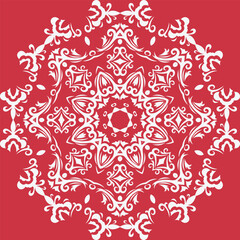 Damask Floral Patterns Endless Ethnic Pattern Sweaterfolk Embroidery, Aztec Ornament Print. Design for Carpet, Wallpaper, Clothing, Wrapping, Fabric