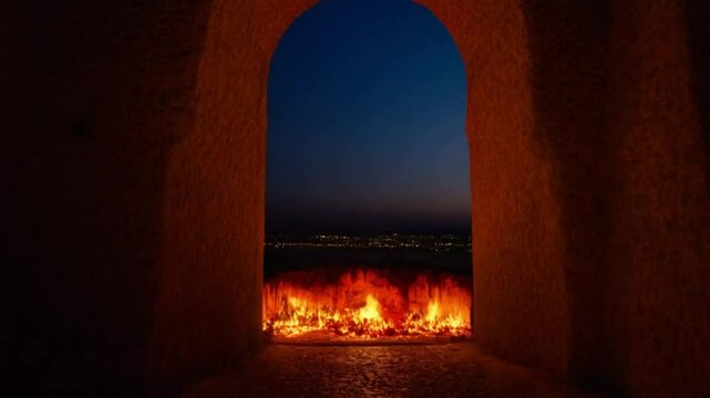 Dante's Inferno of A Visual Tour of Hell's Entrance Gate