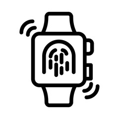 smart watch connection outline style