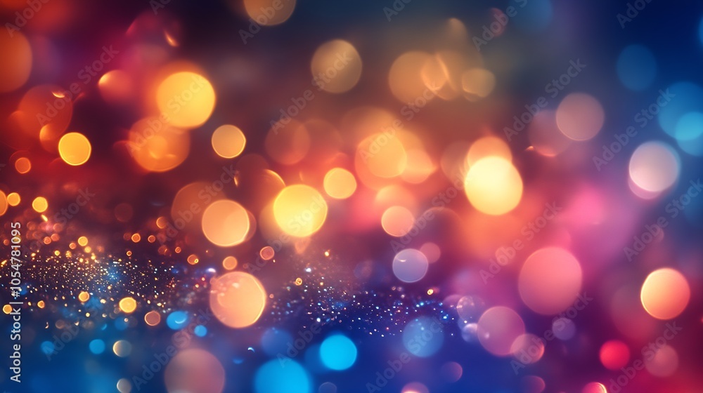 Poster multicolored bokeh lights create a dreamy backdrop perfect for festive events and creative designs :