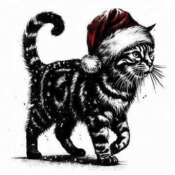 recommend clip art: Santa Sphynx Cat in Festive Cheer for the Holidays