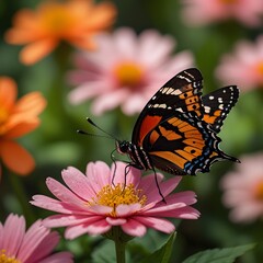 Fototapeta premium Celestial Butterfly Dreams, A Night Sky Journey.