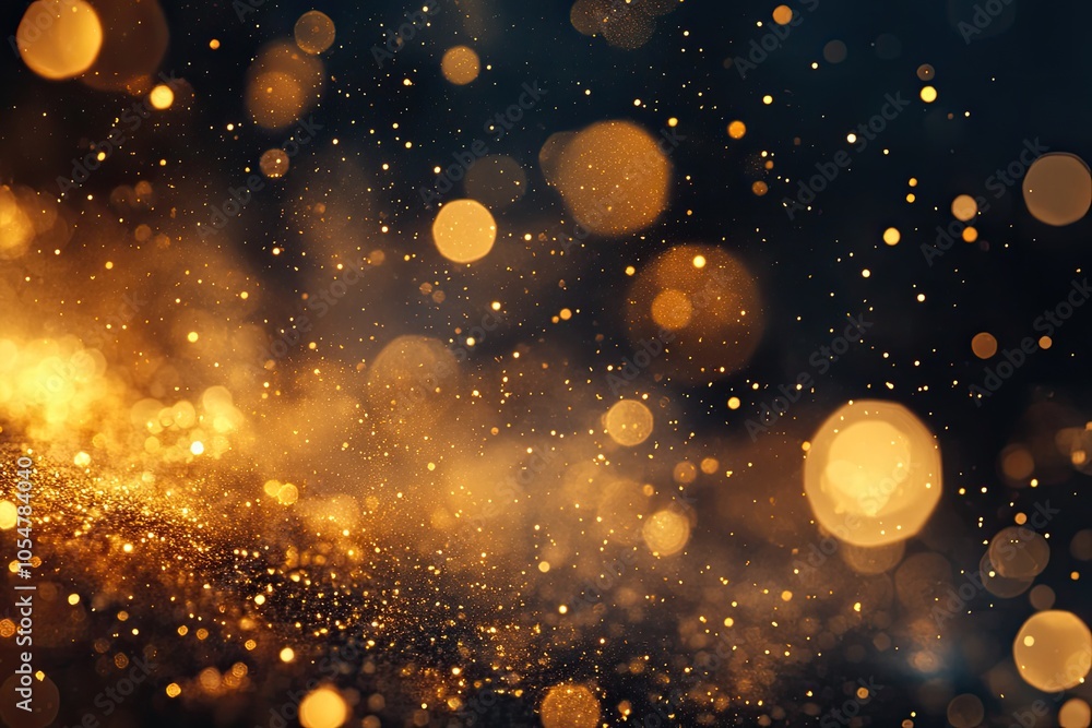 Aufkleber abstract background with golden bokeh. perfect for adding a touch of magic and celebration to your d