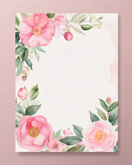 Beautiful wedding invite featuring delicate flowers.