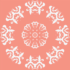 Damask Fabric Baroque Abstract Geometric Pattern Folk Embroidery, Aztec Ornament Print. Design for Carpet, Wallpaper, Clothing, Wrapping, Fabric