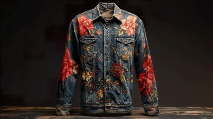 Floral Denim Jacket: A Stylish Blend of Vintage and Modern