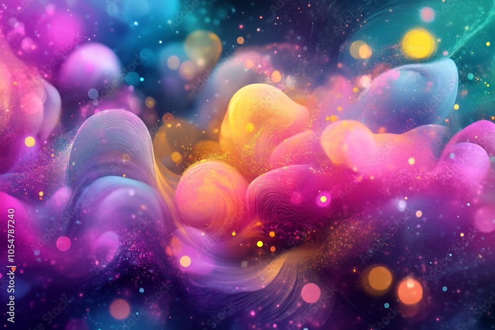 Poster vibrant colorful abstract artistic background for modern and creative designs : generative ai