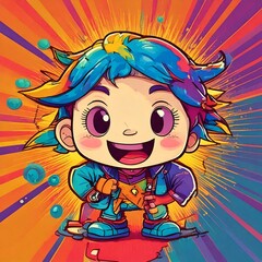 カラフルでポップなキャラクター