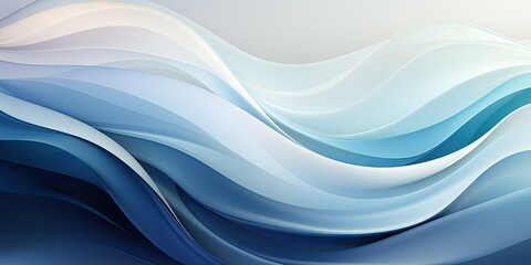 Fototapeta premium Abstract background with flowing blue and white waves.