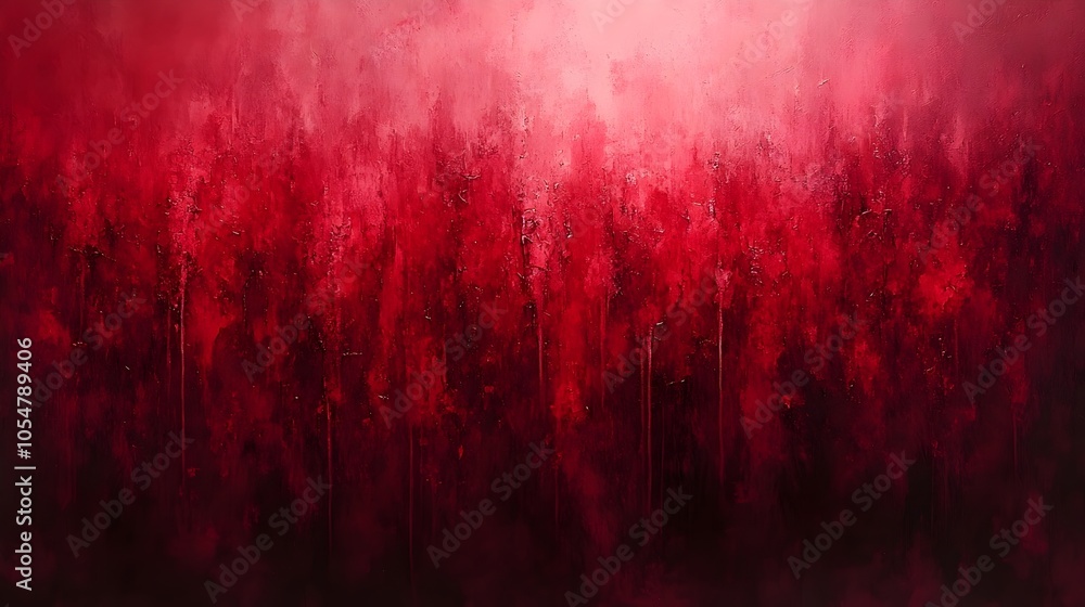 Poster an abstract artwork featuring a gradient of deep reds and soft pinks, creating a mood of passion and