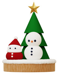 3D素材_クリスマスの置物