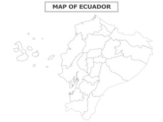 Obraz premium American Countries Geography Political map. Political map of country with capital, province or state capital, major cities and town.