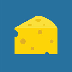 Cheese icon with flat style. Vector illustration.
