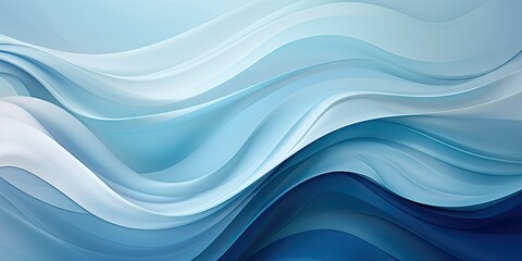 Fototapeta premium Abstract blue and white wave background.