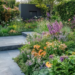 Garden with a harmonious color palette