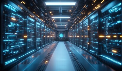 Futuristic Server Room.